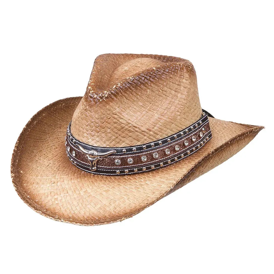 Deadwood Trading Country Luster - Shapeable Raffia Straw Cowgirl Hat - Hatcountry