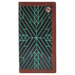 HOOey Turquoise Aztec (Black/Brown) - Men's Rodeo Wallet - Hatcountry