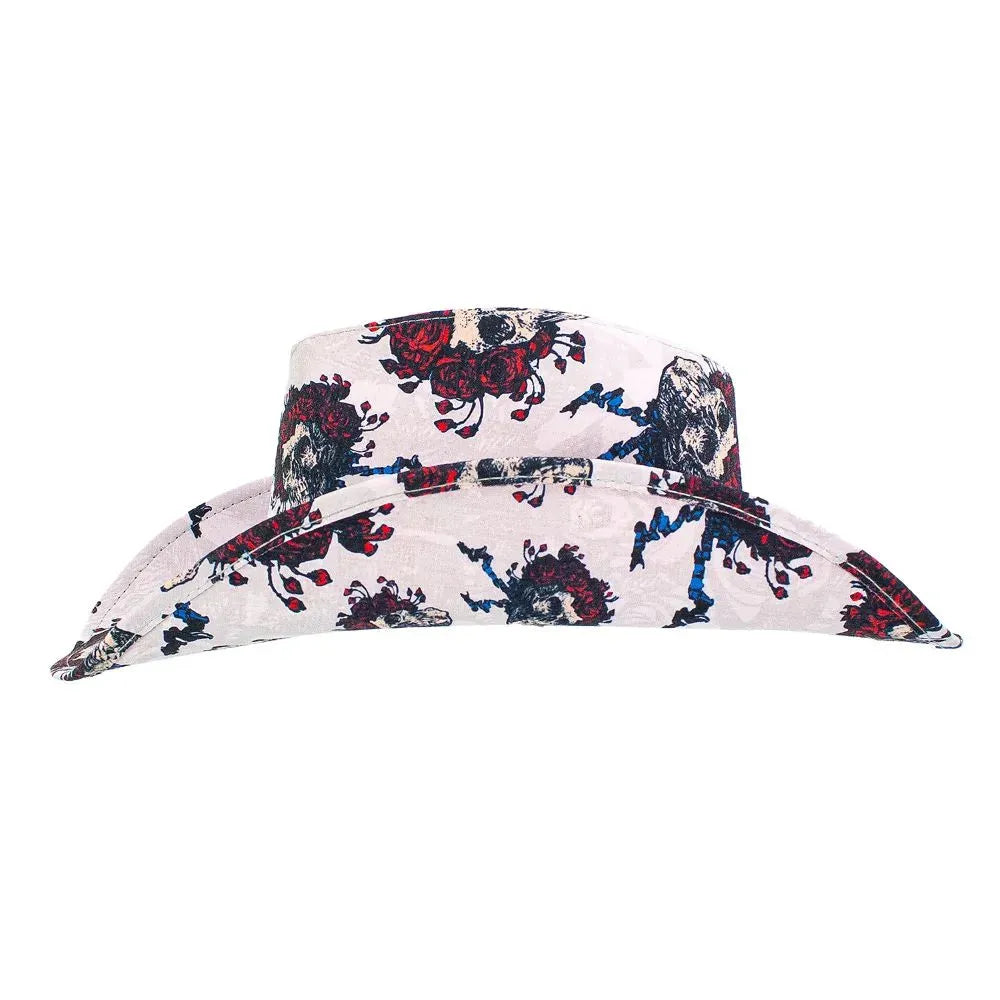Peter Grimm Grateful Dead Skull & Roses Drifter - Cotton Cowboy Hat - Hatcountry