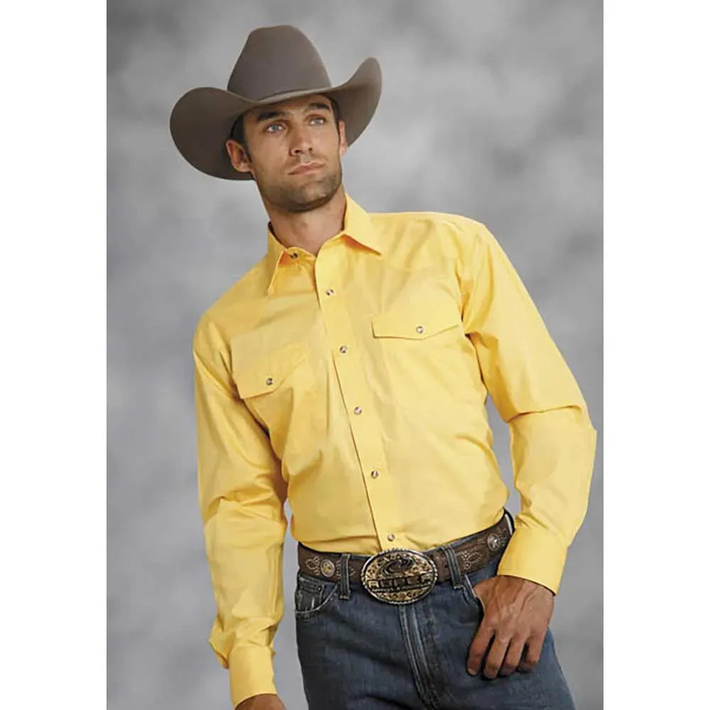 Roper Solid Poplin Snap - Mens Western Shirt - Hatcountry
