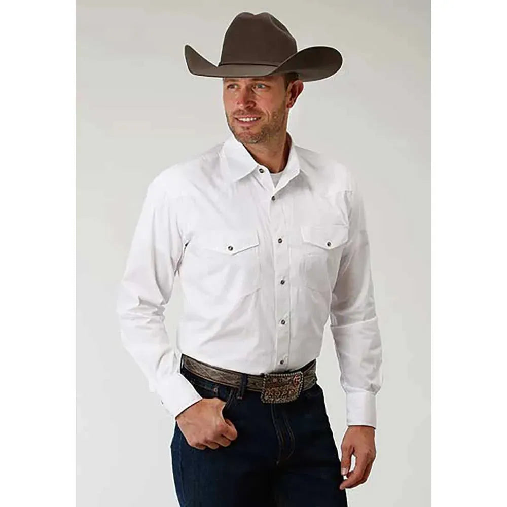 Roper Solid Poplin Snap - Mens Western Shirt - Hatcountry