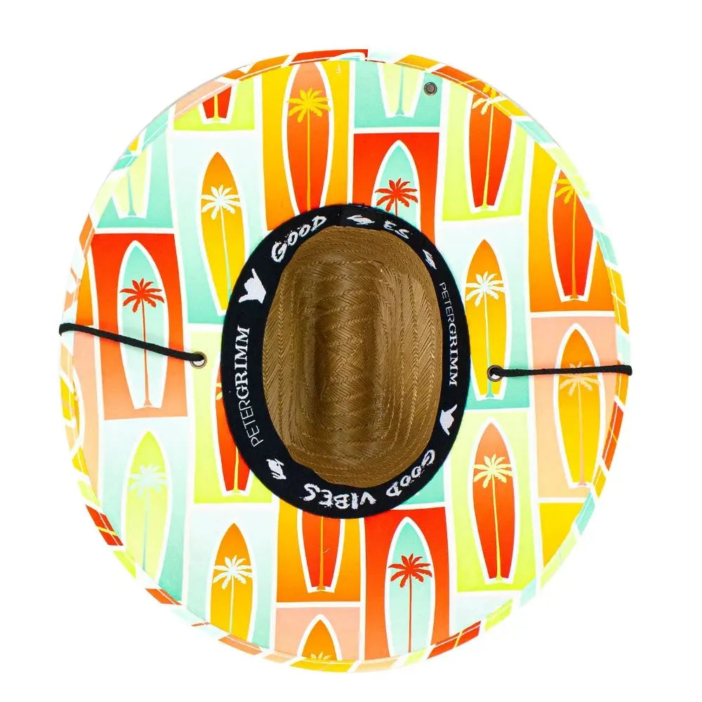 Peter Grimm Surf Board - Rye Straw Lifeguard Hat - Hatcountry