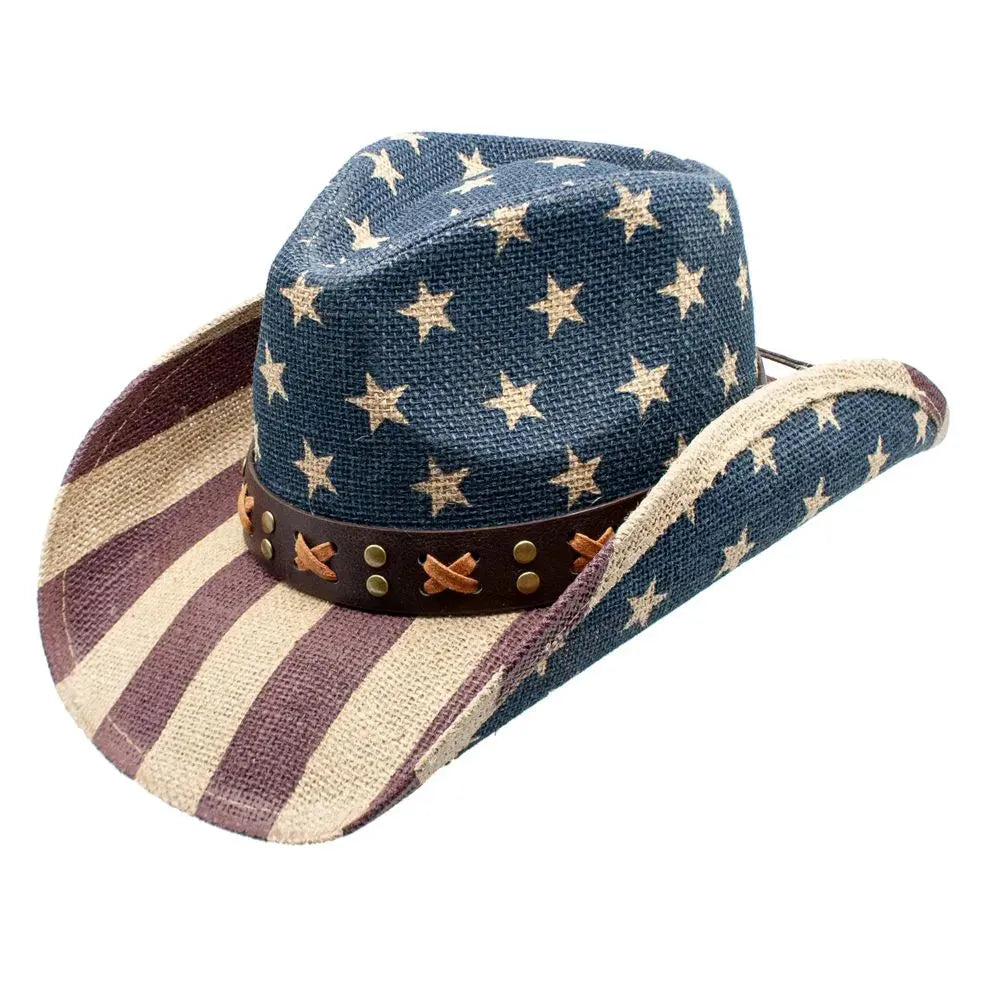 Peter Grimm Uncle Sam - Straw Cowboy Hat - Hatcountry