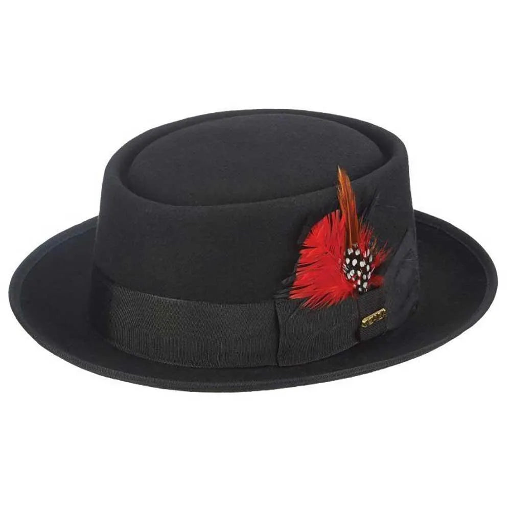 Scala Encore - Structured Wool Felt Pork Pie Hat - Hatcountry