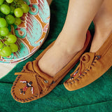 Minnetonka Thunderbird Animikii Softsole Suede - Womens Moccasin - Hatcountry