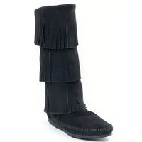 Black Moccasin Boots