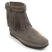 Grey Moccasin Boots