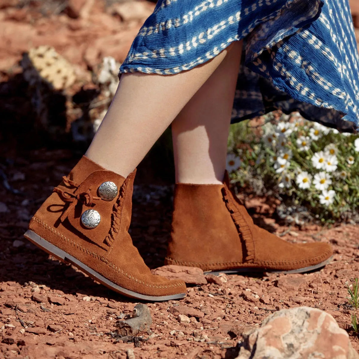 Womens House Shoes Kilty Hardsole Moccasins Minnetonka