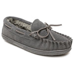 Minnetonka Pile Lined Hardsole Suede (Charcoal) - Children's Slipper - Hatcountry