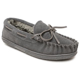 Minnetonka Pile Lined Hardsole Suede (Charcoal) - Children's Slipper - Hatcountry
