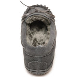 Minnetonka Pile Lined Hardsole Suede (Charcoal) - Children's Slipper - Hatcountry