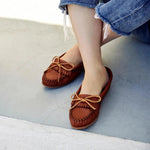 Minnetonka Deerskin Kilty Hardsole - Womens Moccasin - Hatcountry