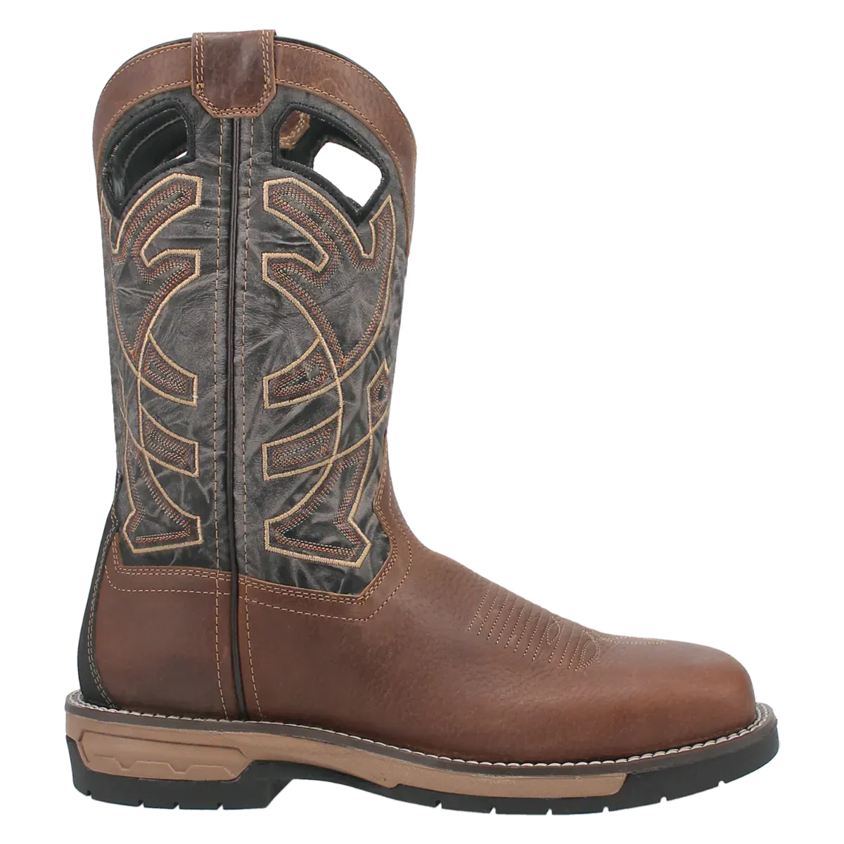 Laredo Nazca (Broad Square Toe) - Men's Leather Cowboy Work Boot - Hatcountry