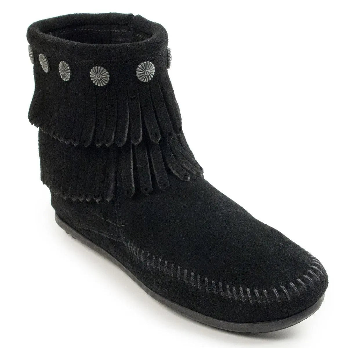 Minnetonka Double Fringe Side Zip Boot - Womens Boots - Hatcountry