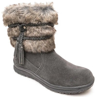Dark Grey Moccasin Boots