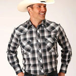 Roper Stormcloud Checkered (White) - Men's Western Shirt - Hatcountry