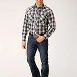 Roper Stormcloud Checkered (White) - Men's Western Shirt - Hatcountry