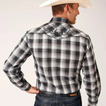 Roper Stormcloud Checkered (White) - Men's Western Shirt - Hatcountry
