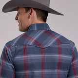 Roper 3114 Plaid (Grey/Wine) - Men's Western Shirt