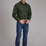 Roper 2132 Solid (Olive) - Men's Western Shirt