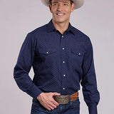 Roper 2895 Diamond Dots (Blue) - Men's Western Shirt