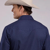 Roper 2895 Diamond Dots (Blue) - Men's Western Shirt