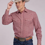 Roper 2896 Floral Print (Red) - Men's Western Shirt