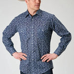 Roper Floral Print (Blue) - Men's Western Shirt - Hatcountry