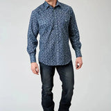 Roper Floral Print (Blue) - Men's Western Shirt - Hatcountry