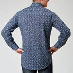 Roper Floral Print (Blue) - Men's Western Shirt - Hatcountry