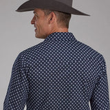 Roper 2284 White Squares (Navy) - Men's Western Shirt