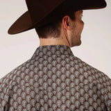 Roper Tear Drop Print (Brown) - Men's Western Shirt - Hatcountry