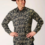 Roper Vintage Dark Floral (Black) - Men's Western Shirt - Hatcountry