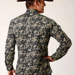 Roper Vintage Dark Floral (Black) - Men's Western Shirt - Hatcountry