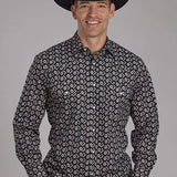 Roper 2286 Cream Floral (Black) - Men's Western Shirt