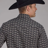 Roper 2286 Cream Floral (Black) - Men's Western Shirt