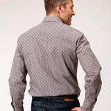 Roper 1888 Retro Print (Wine) - Men's Western Shirt