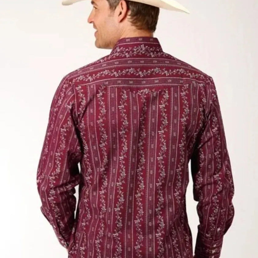 Roper Garnet Grove (Red) - Men's Western Shirt - Hatcountry