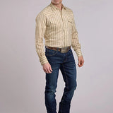 Roper 2661 Wallpaper Floral (Tan) - Men's Western Shirt