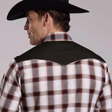 Roper 3279 Plaid (Wine/Black/Tan) - Men's Western Shirt