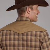 Roper 2129 Ombre Plaid (Brown) - Men's Western Shirt