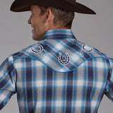 Roper 2102 Plaid (Blue) - Men's Western Shirt