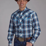 Roper 2102 Plaid (Blue) - Men's Western Shirt