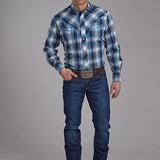 Roper 2102 Plaid (Blue) - Men's Western Shirt