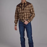 Roper 2107 Tobacco Plaid (Brown) - Men's Western Shirt