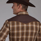 Roper 2107 Tobacco Plaid (Brown) - Men's Western Shirt