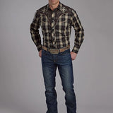 Roper 2108 Plaid (Grey) - Men's Western Shirt