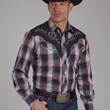 Roper 2109 Red Plaid (Black) - Men's Western Shirt