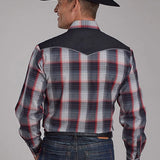 Roper 2109 Red Plaid (Black) - Men's Western Shirt