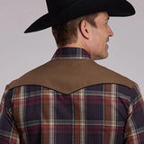 Roper 3115 Plaid (Navy/Brown) - Men's Western Shirt